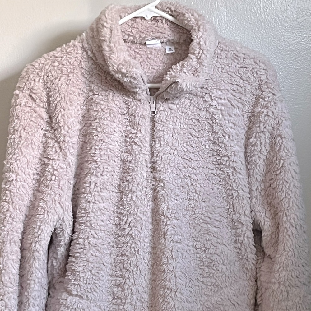 Gap Tall Sherpa Half Zip Pullover Jacket
